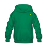 Kids' Hoodie  WITH  YELLOW LOGO - kelly green