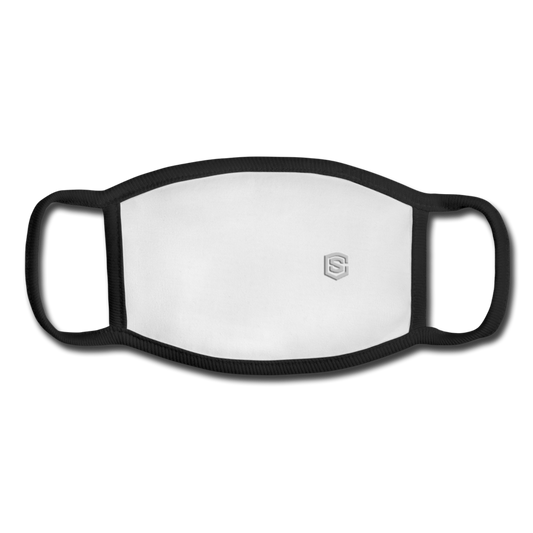 Youth Face Mask WITH  SILIVER LOGO - white/black