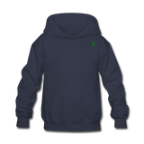 Kids' Hoodie  WITH  GREEN LOGO - navy