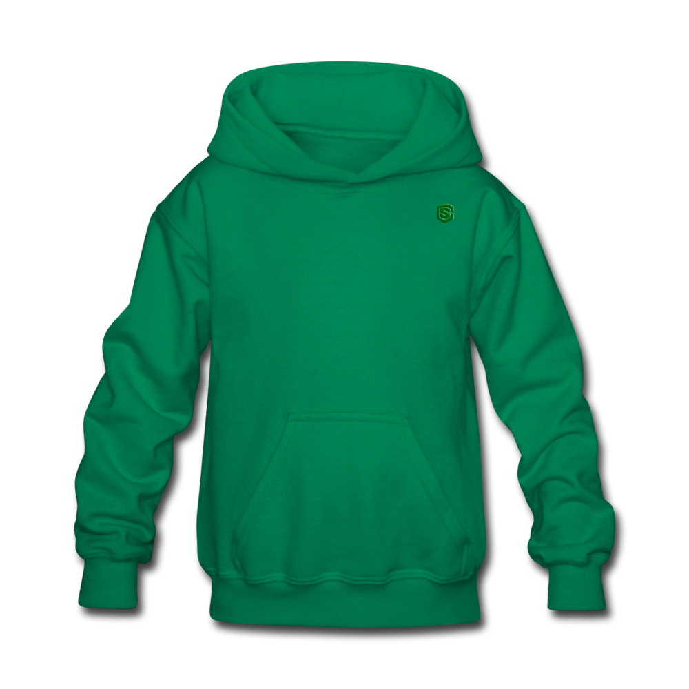 Kids' Hoodie  WITH  GREEN LOGO - kelly green