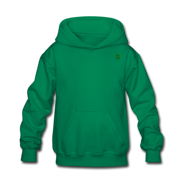 Kids' Hoodie  WITH  GREEN LOGO - kelly green