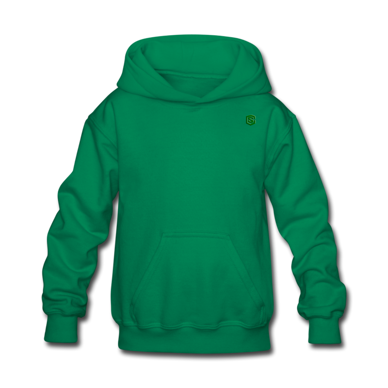 Kids' Hoodie  WITH  GREEN LOGO - kelly green