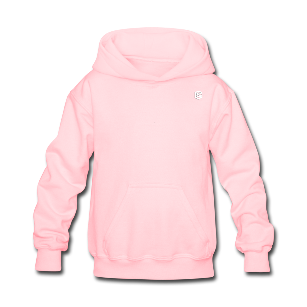 Kids' Hoodie  WITH WHITE  LOGO - pink