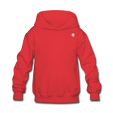 Kids' Hoodie  WITH WHITE  LOGO - red