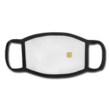 Youth Face Mask WITH  GOLD  LOGO - white/black