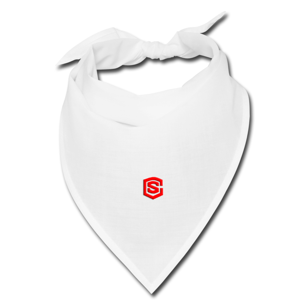 Bandana WITH RED  LOGO - white