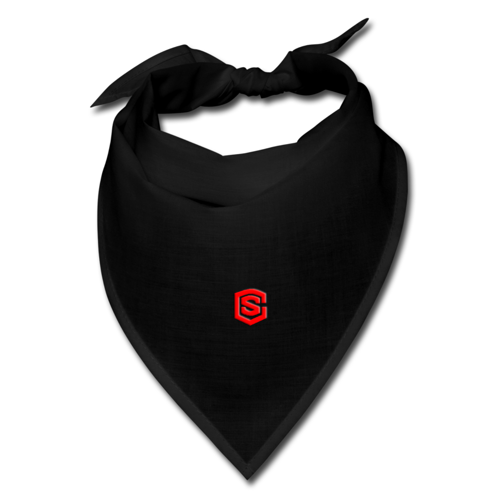 Bandana WITH RED  LOGO - black