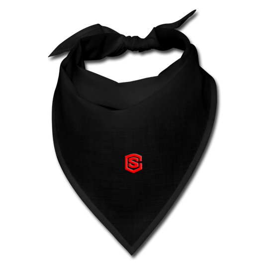 Bandana WITH RED  LOGO - black