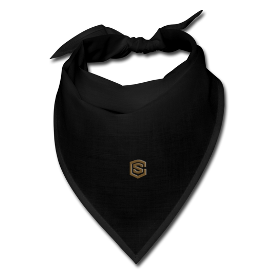 Bandana WITH BROWN  LOGO - black