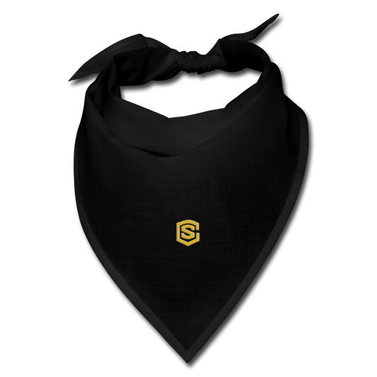 Bandana WITH GOLD  LOGO - black