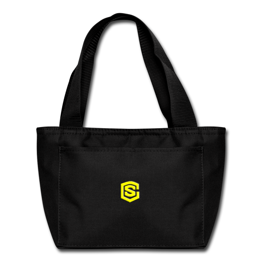 Lunch Bag WITH  YELLOW LOGO - black