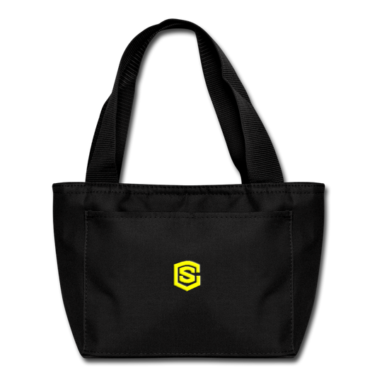 Lunch Bag WITH  YELLOW LOGO - black