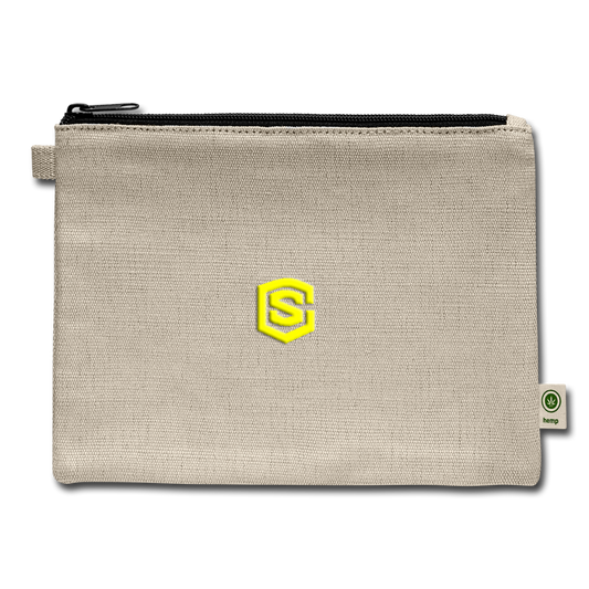 Carry All Pouch WITH YELLOW  LOGO - natural