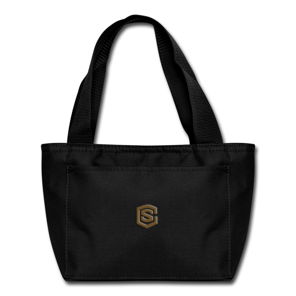 Lunch Bag WITH BROWN  LOGO - black