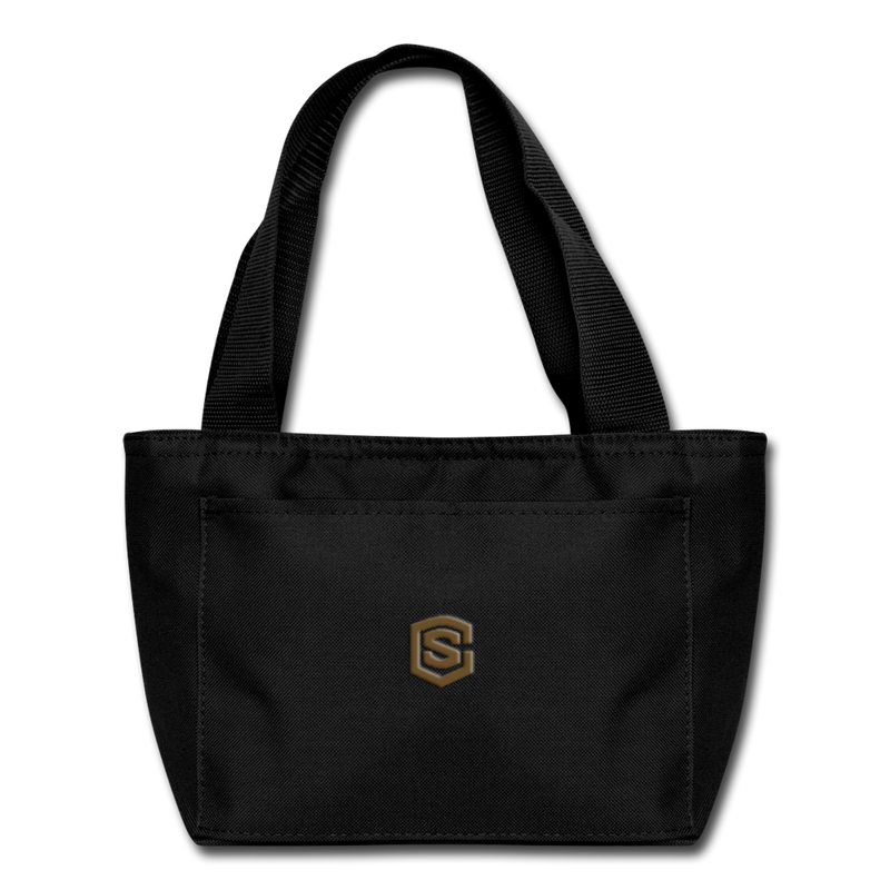 Lunch Bag WITH BROWN  LOGO - black