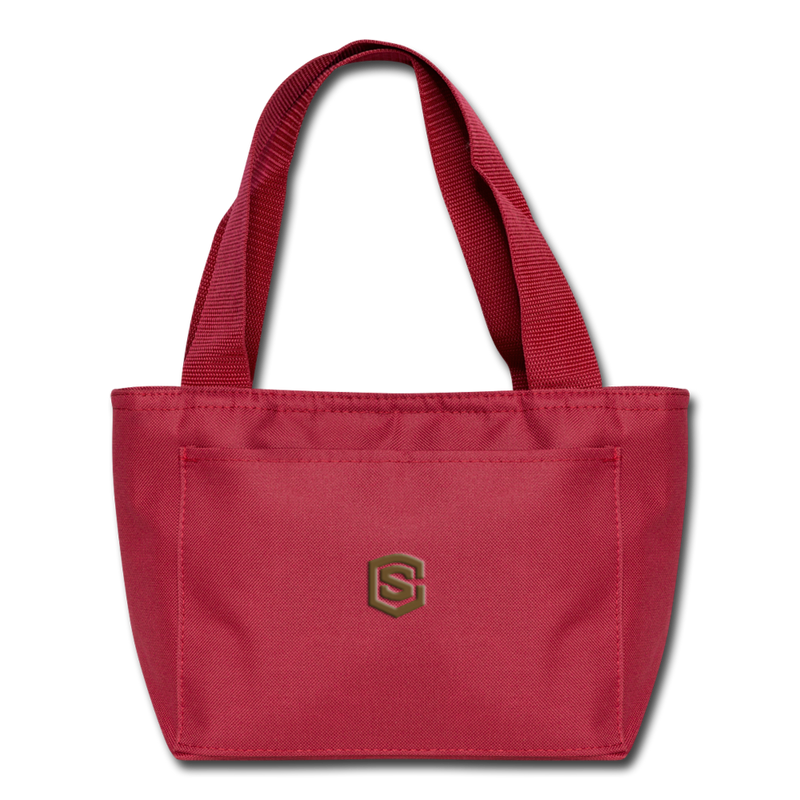 Lunch Bag WITH BROWN  LOGO - red
