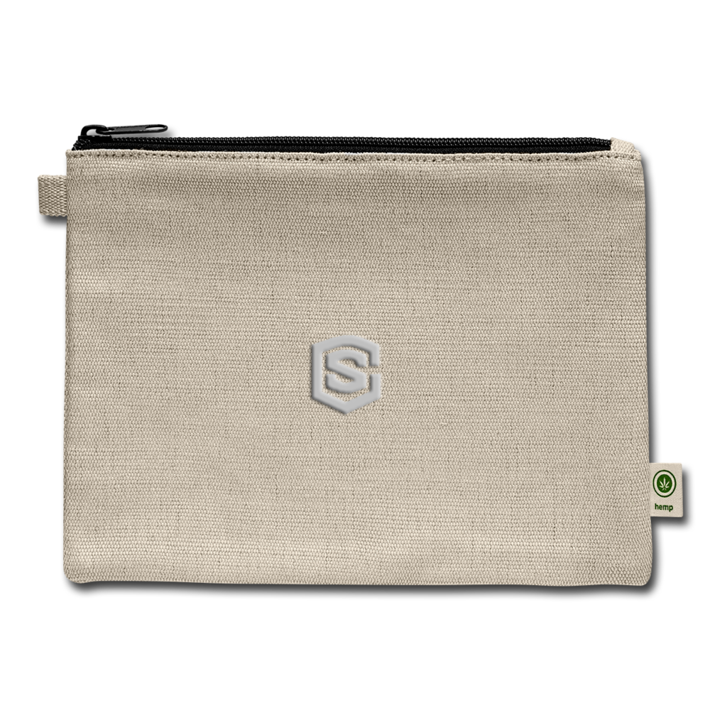 Carry All Pouch WITH SILIVER  LOGO - natural