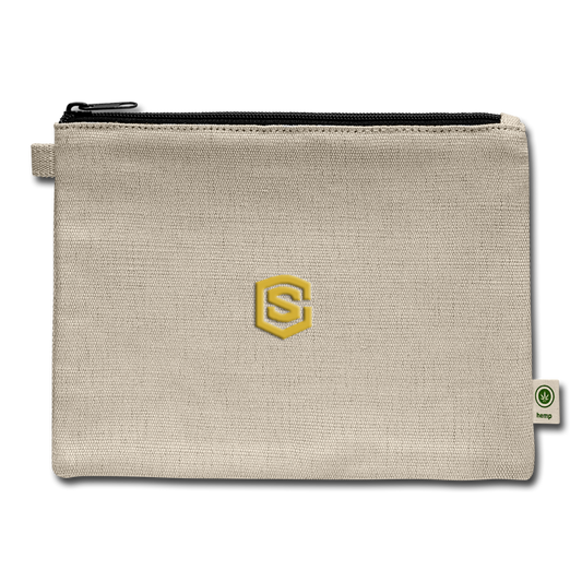 Carry All Pouch WITH GOLD  LOGO - natural