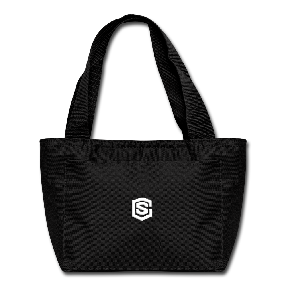 Lunch Bag WITH WHITE  LOGO - black