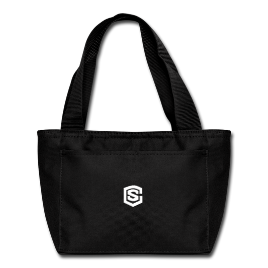 Lunch Bag WITH WHITE  LOGO - black