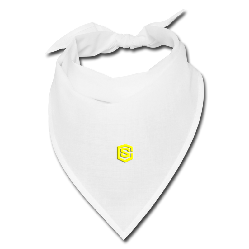 Bandana WITH YELLOW  LOGO - white