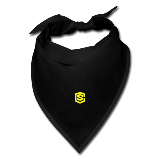 Bandana WITH YELLOW  LOGO - black