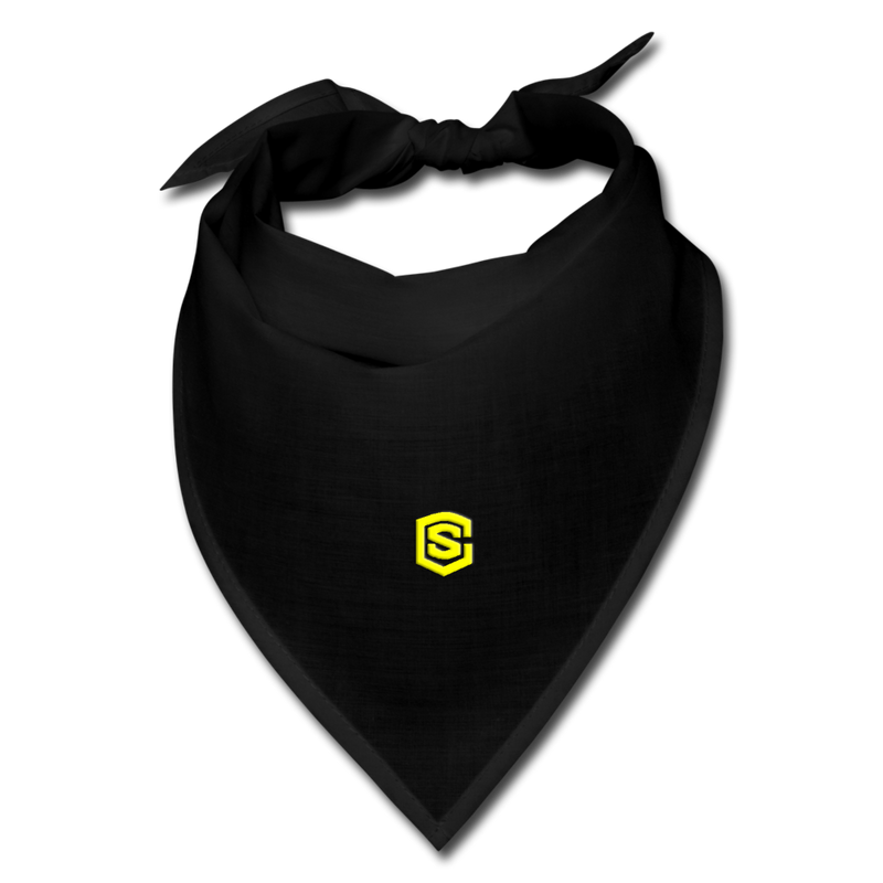 Bandana WITH YELLOW  LOGO - black