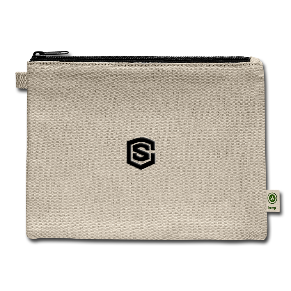 Carry All Pouch WITH BLACK  LOGO - natural