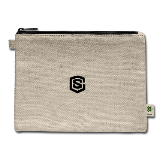 Carry All Pouch WITH BLACK  LOGO - natural