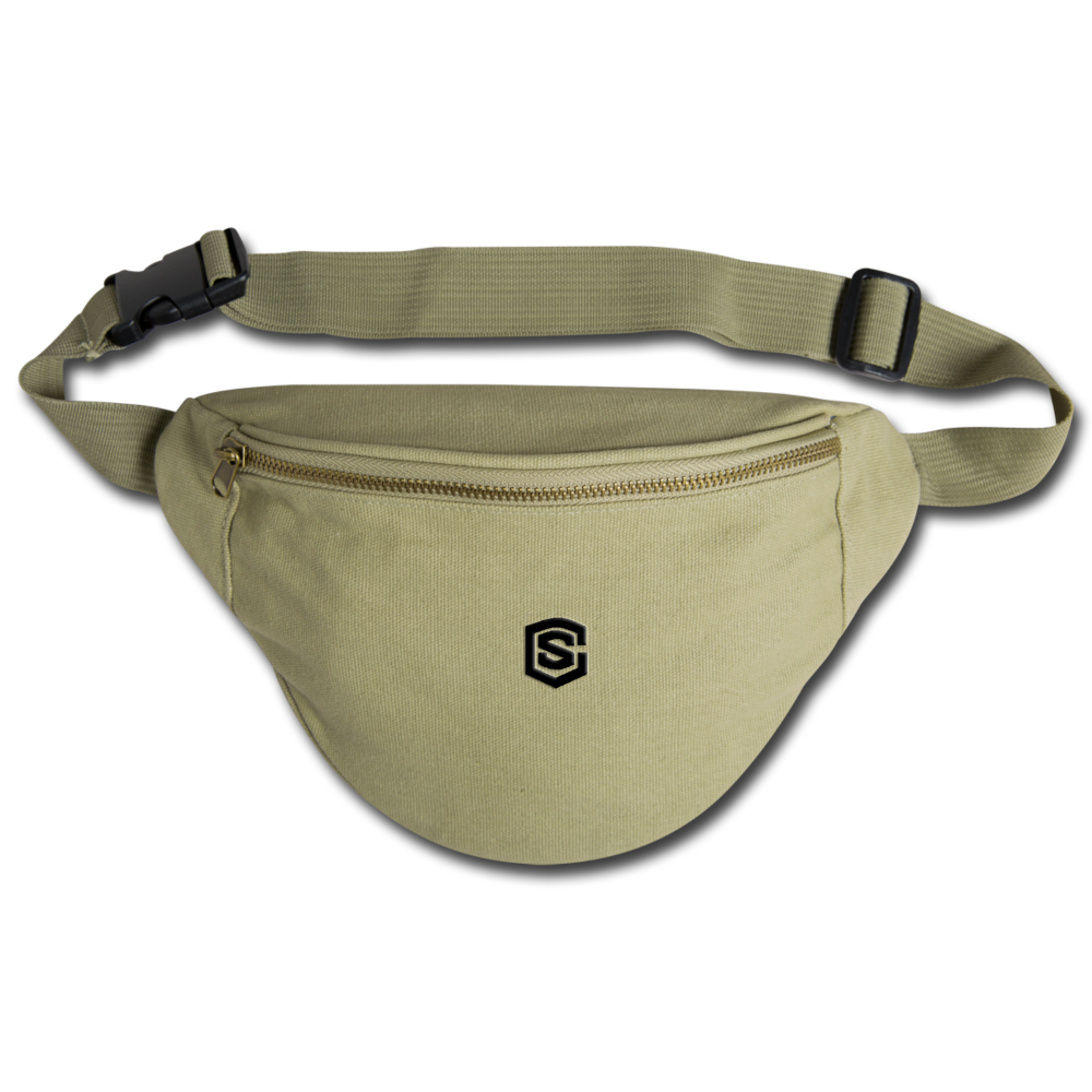 Fanny Pack | Comfort Colors 344 WITH  BLACK  LOGO - khaki
