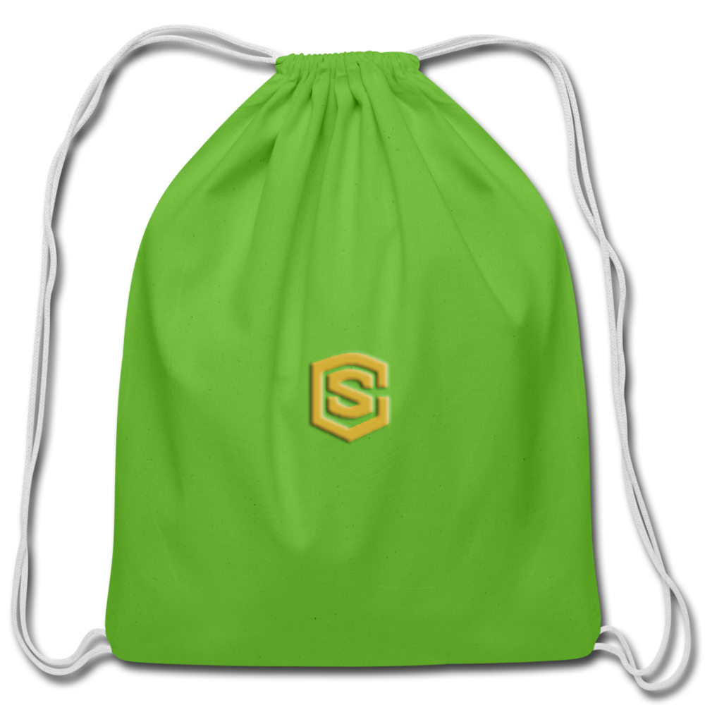 Cotton Drawstring Bag WITH  GOLD LOGO - clover