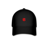 Baseball Cap WITH  RED LOGO - black