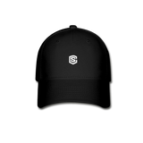 Baseball Cap WITH WHITE  LOGO - black