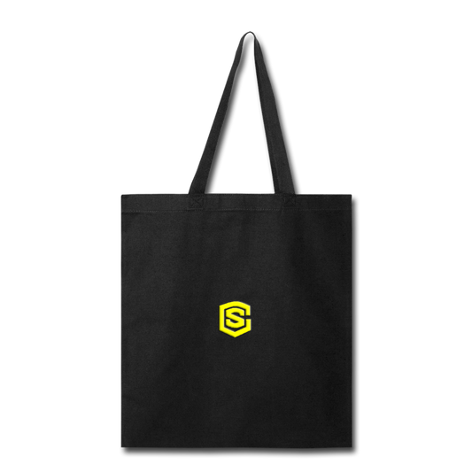 Tote Bag WITH  YELLOW  LOGO - black