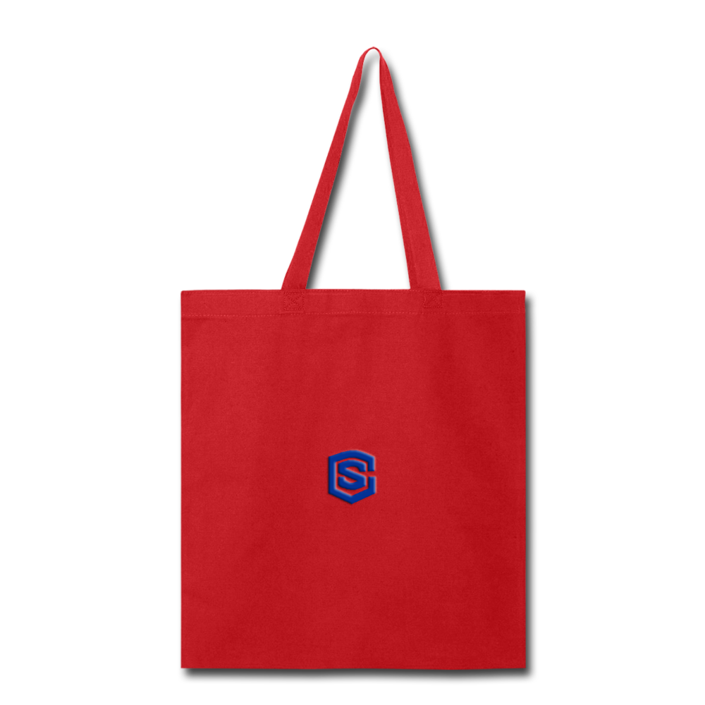Tote Bag WITH BLUE  LOGO - red