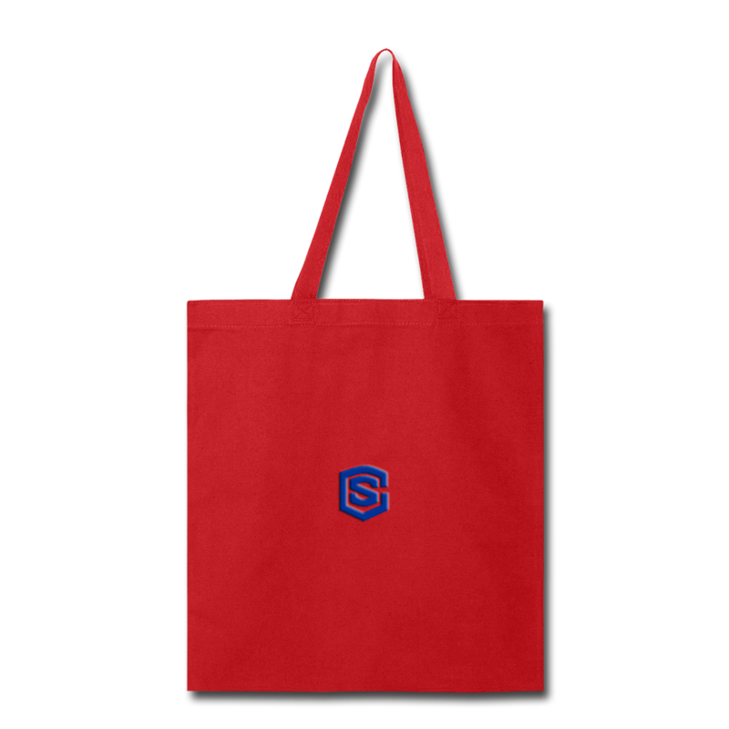 Tote Bag WITH BLUE  LOGO - red
