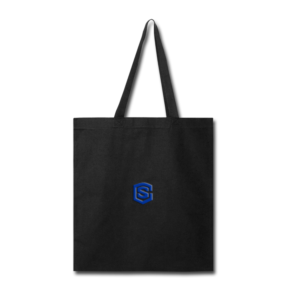 Tote Bag WITH BLUE  LOGO - black