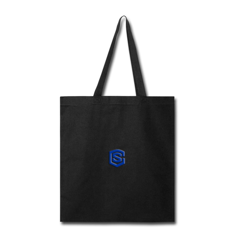 Tote Bag WITH BLUE  LOGO - black