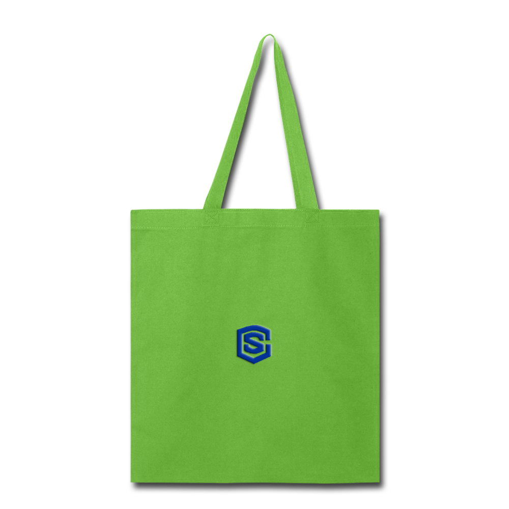 Tote Bag WITH BLUE  LOGO - lime green