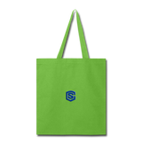 Tote Bag WITH BLUE  LOGO - lime green