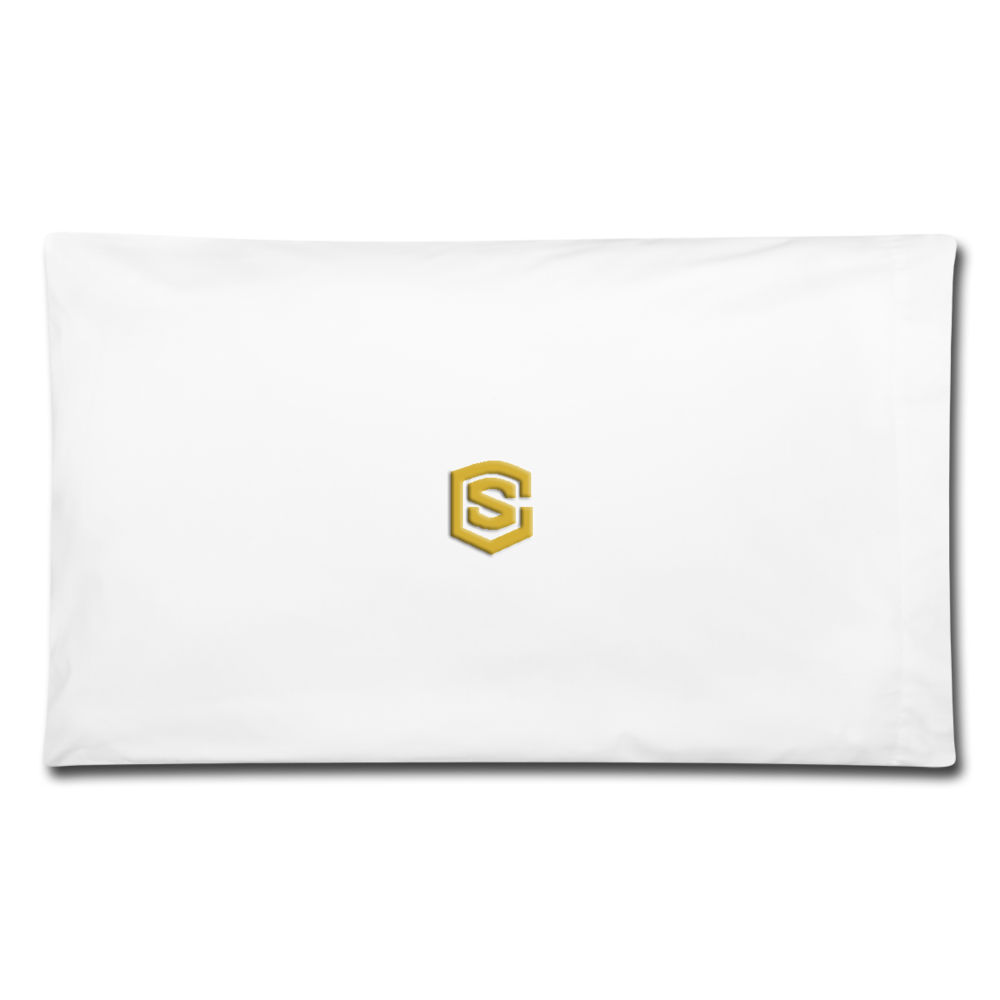 Pillowcase 32'' x 20'' WITH GOLD  LOGO - white
