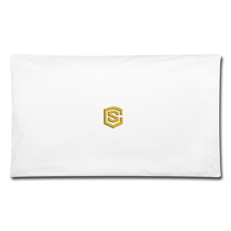Pillowcase 32'' x 20'' WITH GOLD  LOGO - white