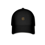 Baseball Cap WITH BROWN  LOGO - black