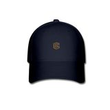 Baseball Cap WITH BROWN  LOGO - navy