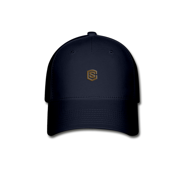 Baseball Cap WITH BROWN  LOGO - navy