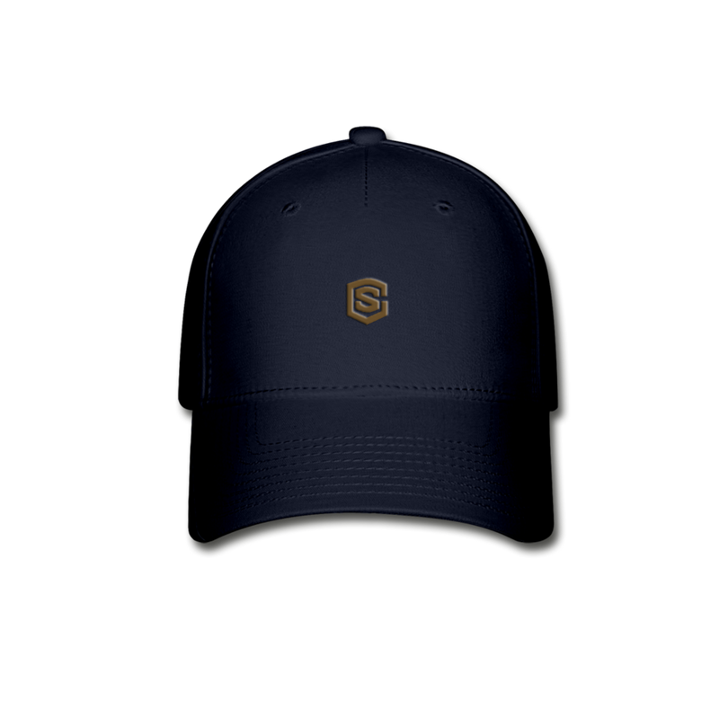 Baseball Cap WITH BROWN  LOGO - navy