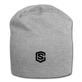 Jersey Beanie WITH BLACK  LOGO - heather gray