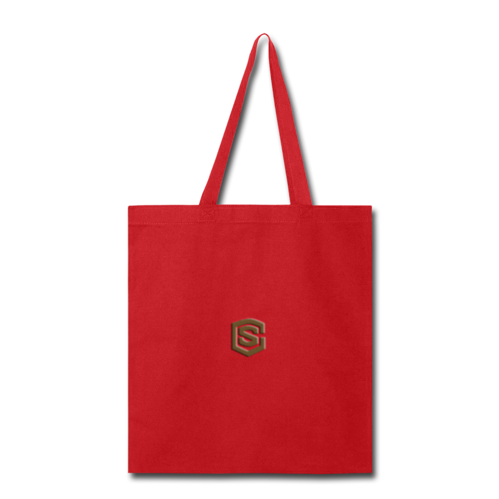Tote Bag WITH BROWN  LOGO - red