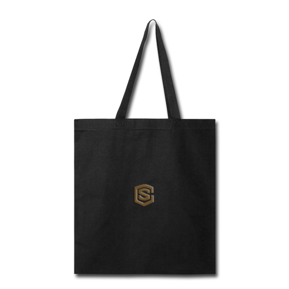 Tote Bag WITH BROWN  LOGO - black
