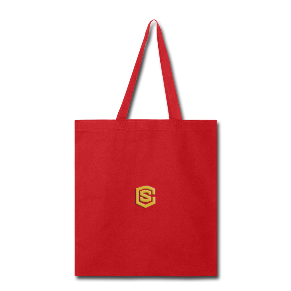 Tote Bag WITH GOLD  LOGO - red